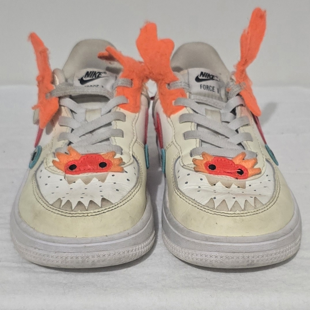 Nike Kids Monster Sneakers - Beige/ White  and Orange